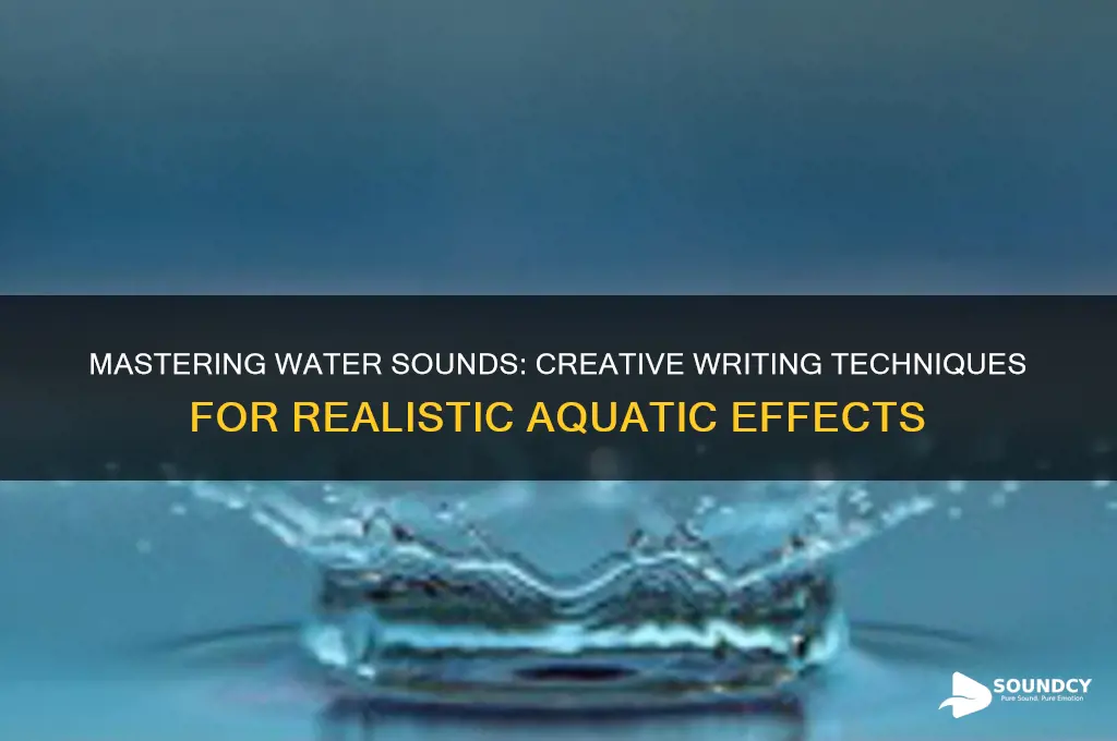 how to write water sounds
