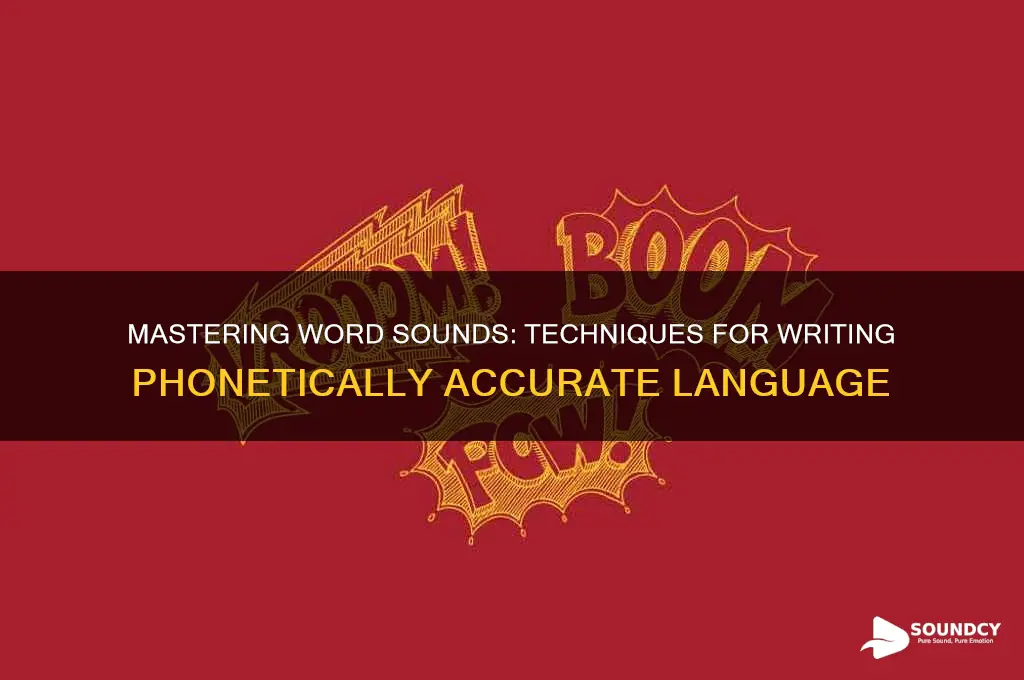 how to write word sound