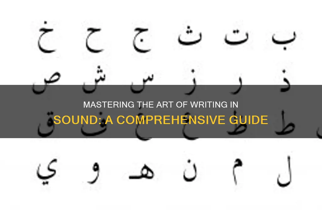 how to writei n sound