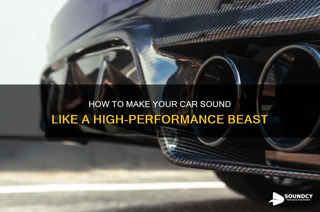how tomake car sound like