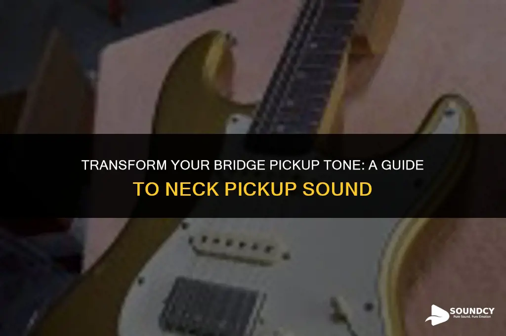 how tomake the bridge pickup sound like neck pickup
