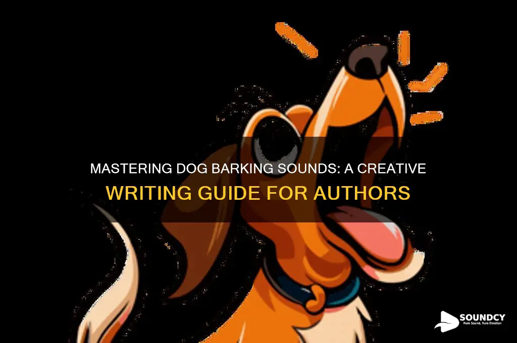 how tonwrite dog barking sounds