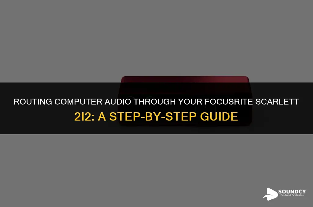 how toplay computer sound through my focusrite scarlet 2i2