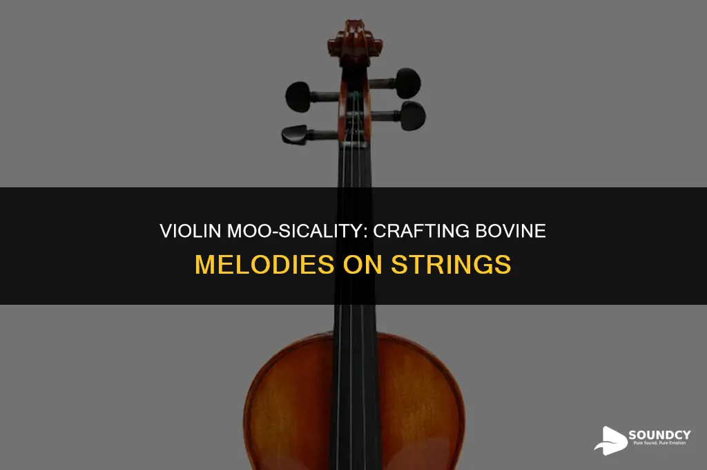 how two make a cow sound in violin notes