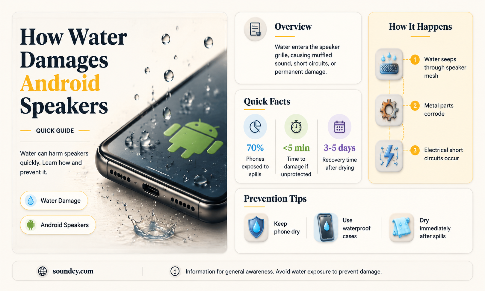 could water hurt android speaker sound