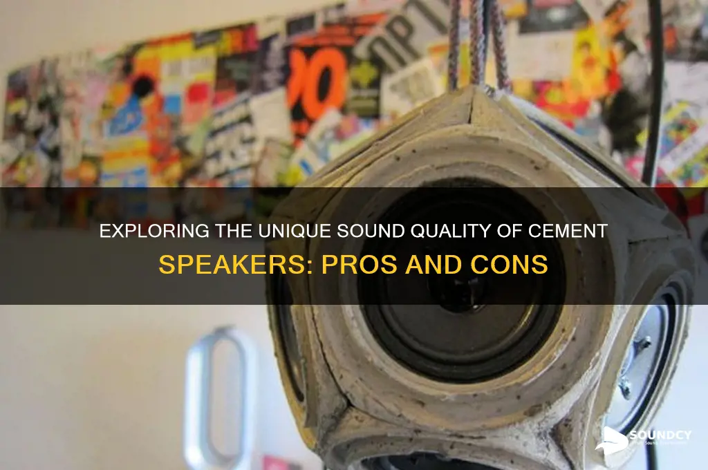 how will cement speaker sound