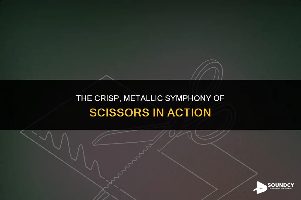 how would you describe the sound of scissors cutting