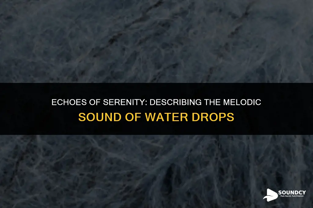 how would you describe the sound of water drops