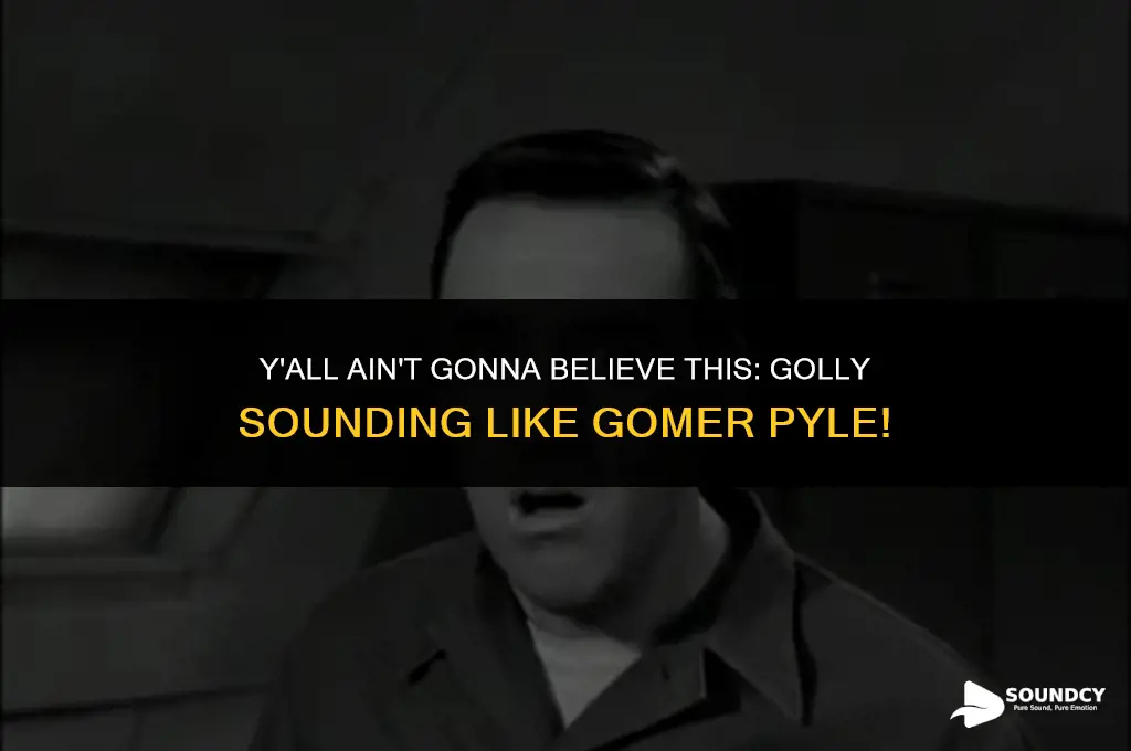 how would you write golly sounding like gomer pyle