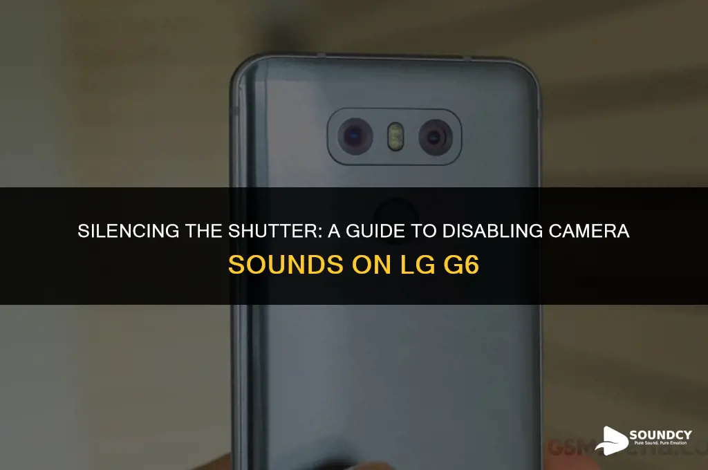 how yo disable shutter sound in lg g6 camera