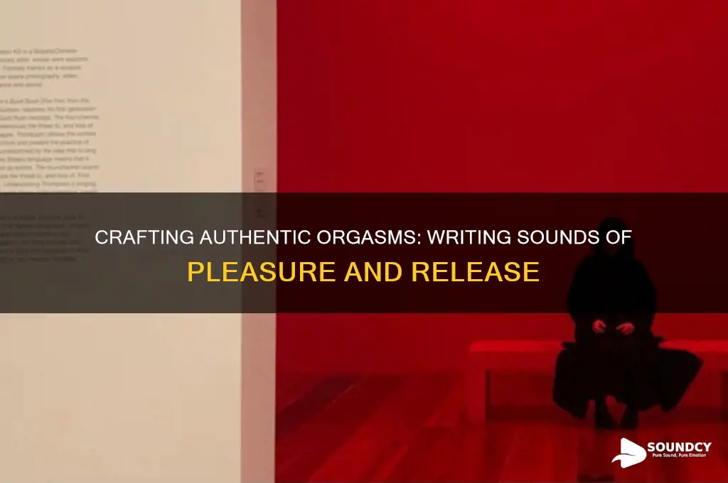 how you write orgasms sounds
