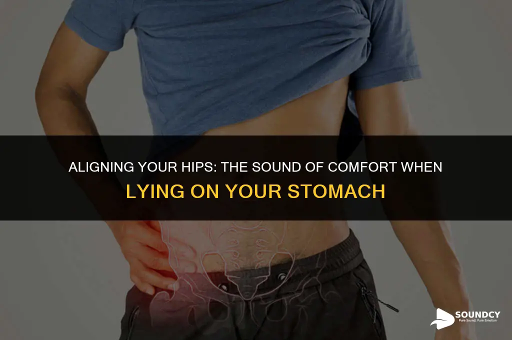 how your hips sound align when laying on stomach
