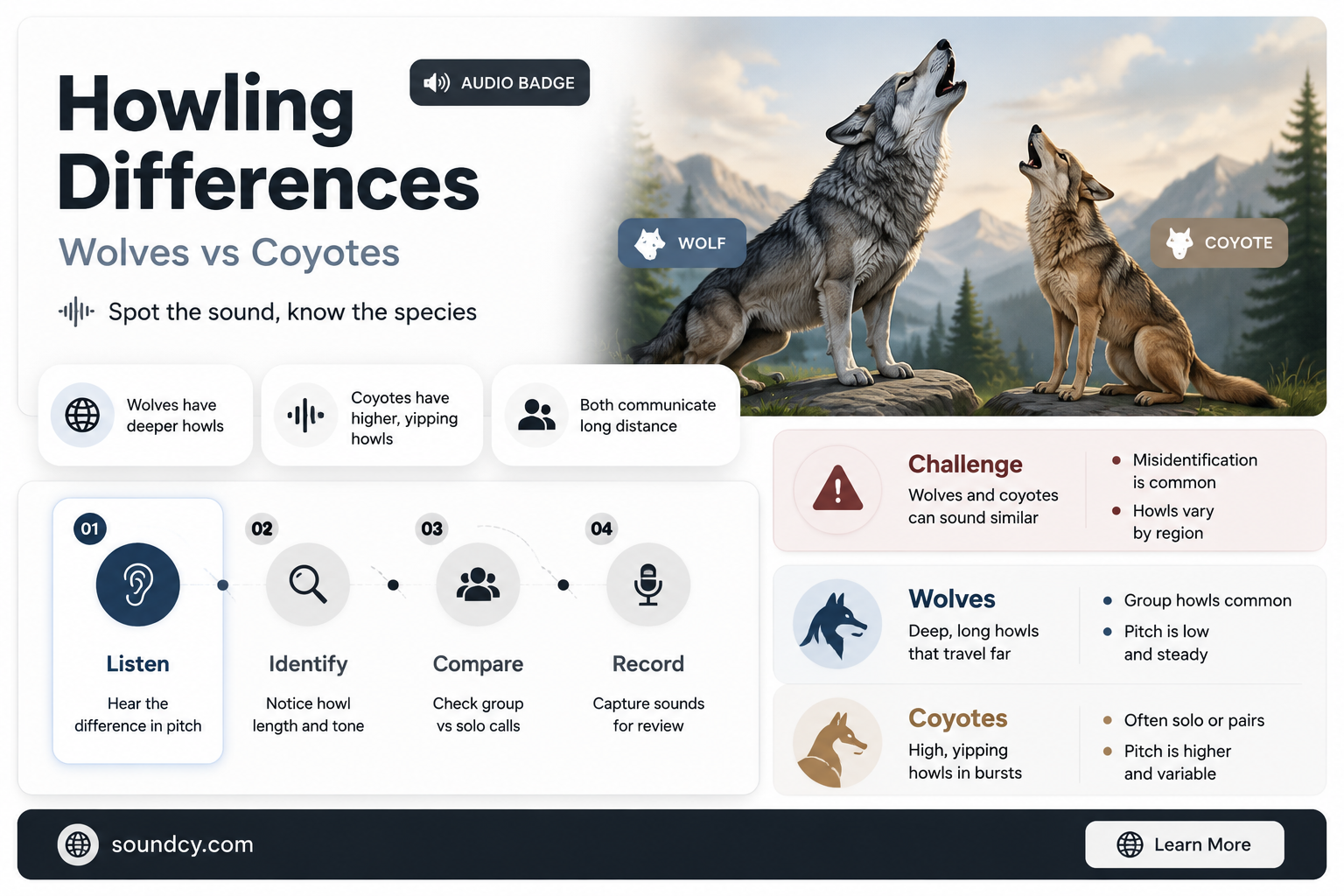 do a wolf and a coyote sound the same