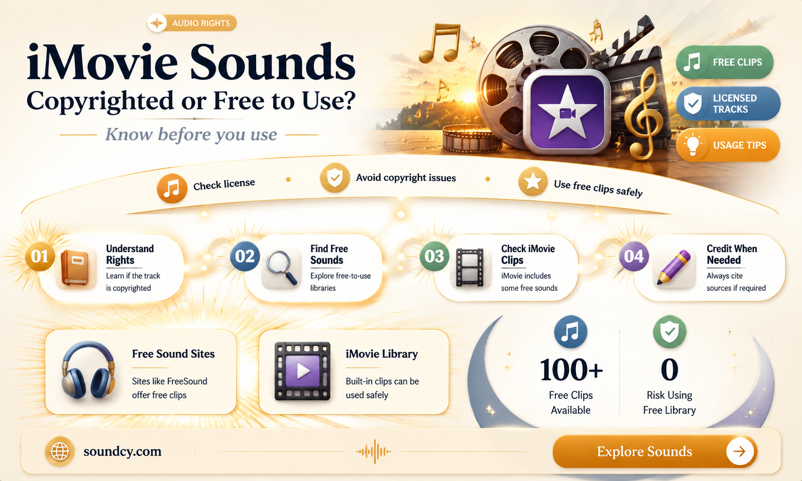 are the sounds on imovie copyrighted