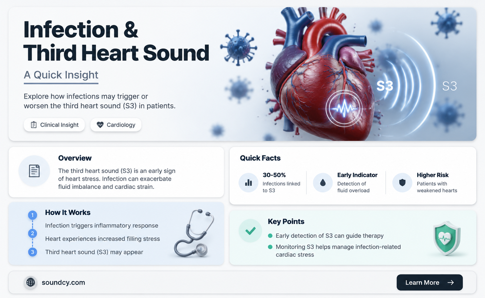 could infection cause third heart sound