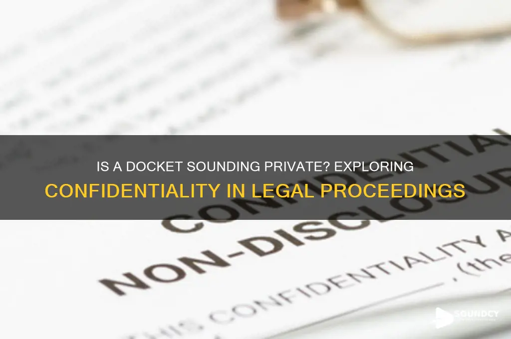 is a docket sounding private