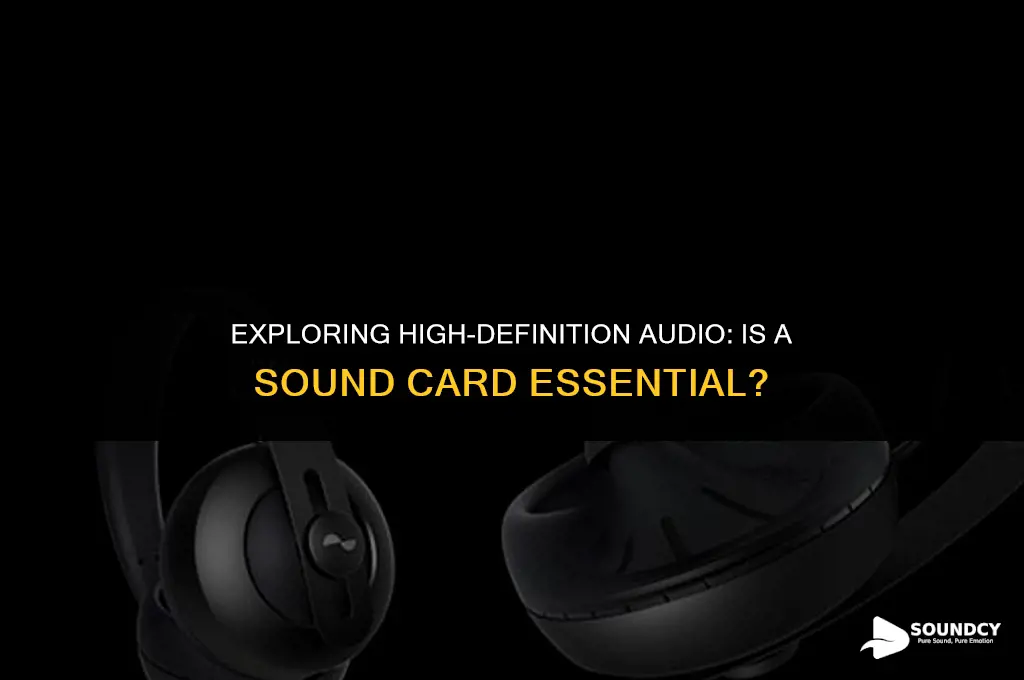 is a high definition audio device a sound card