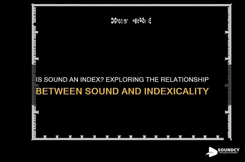 is a sound an index