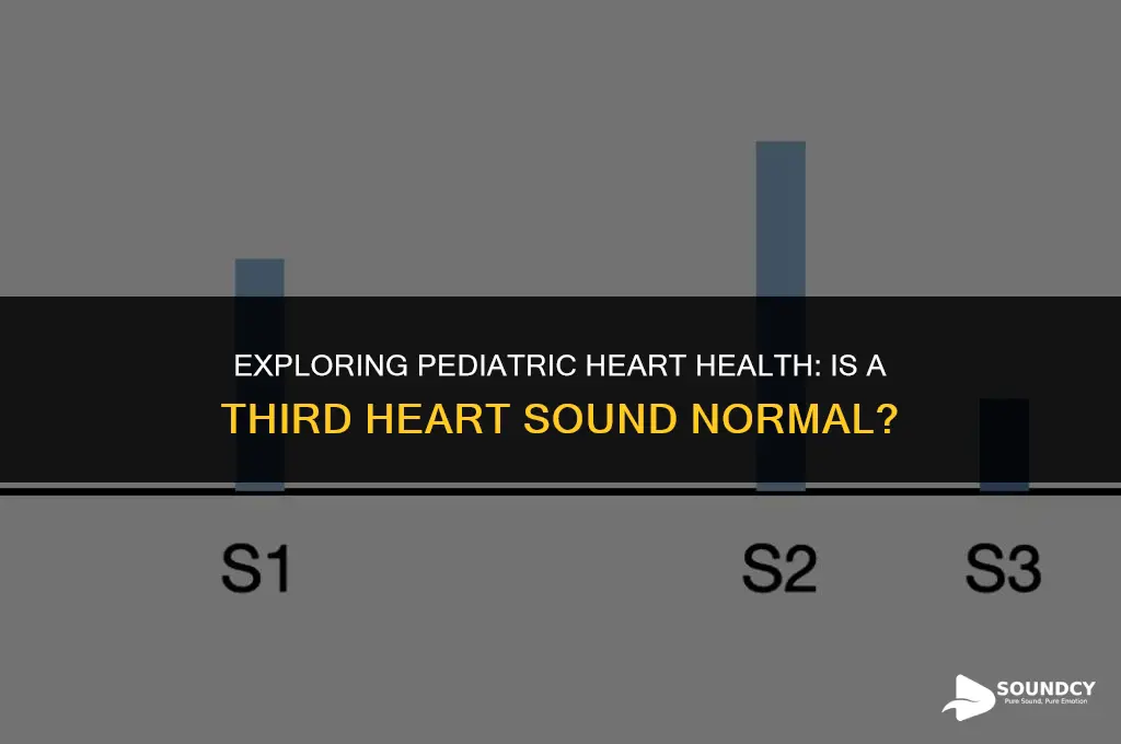 is a third heart sound in pediatric clients normal