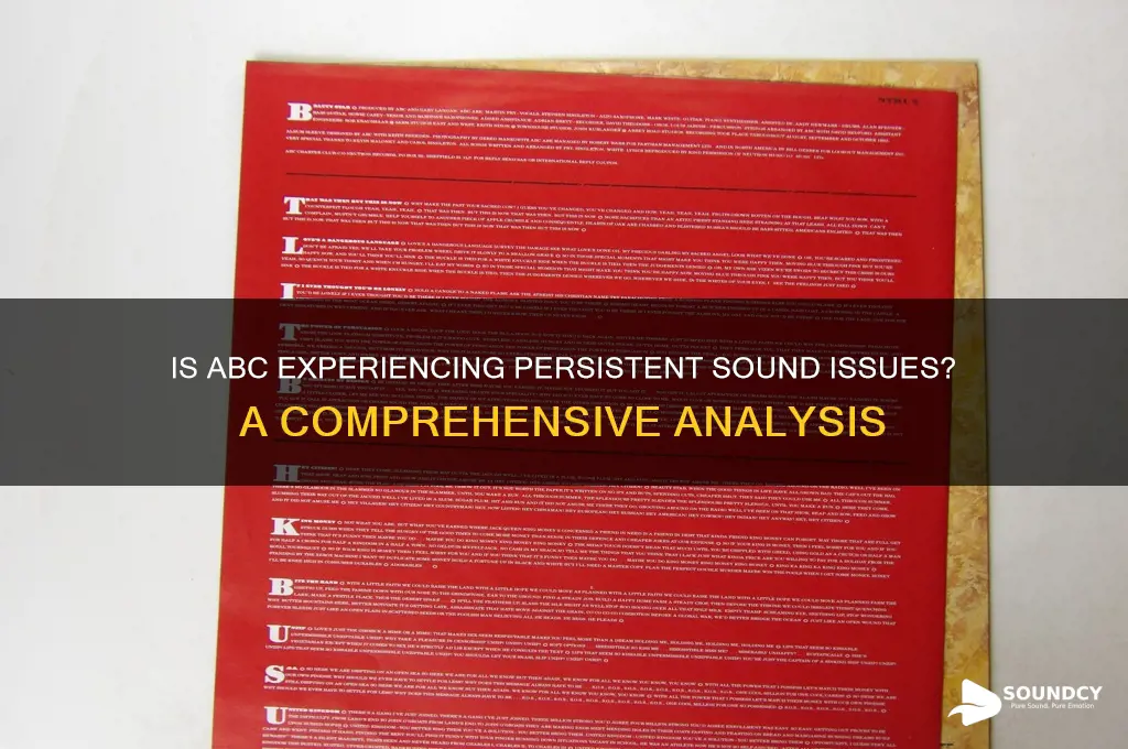 is abc having sound problems