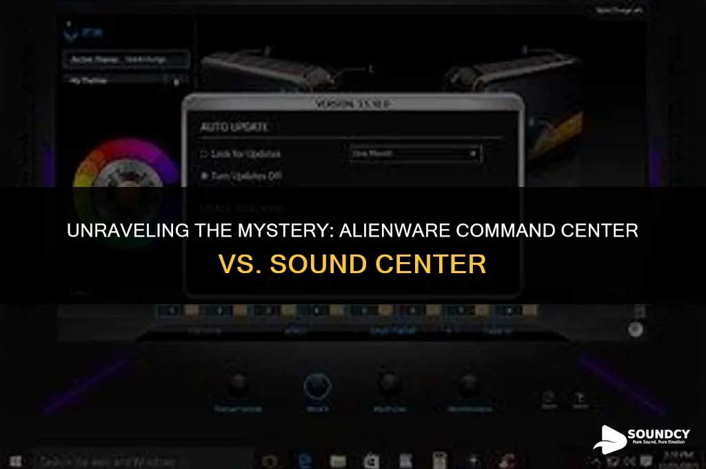 is alienware command center the same as sound center