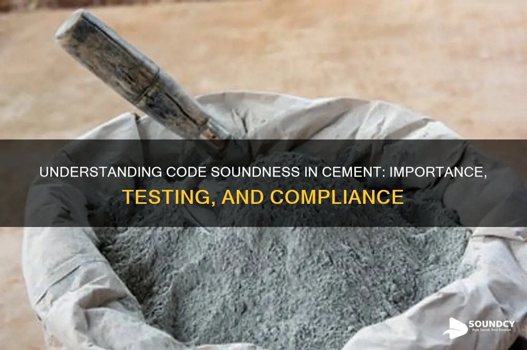 is code soundness of cement