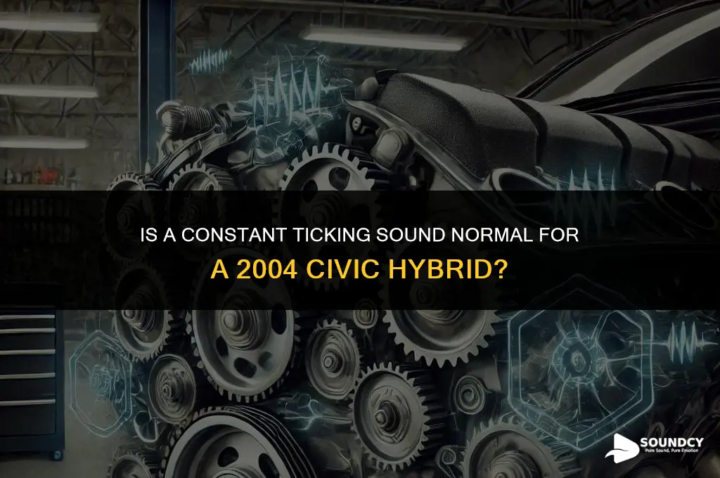 is engine constant ticking sound normal 2004 civic hybrid