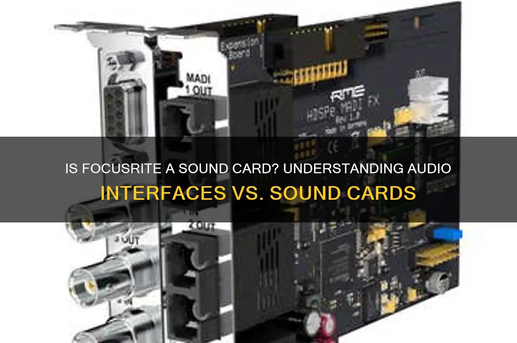 is focusrite a sound card