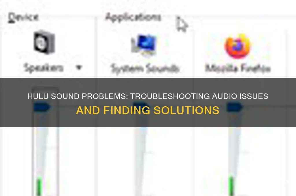is hulu having sound issues