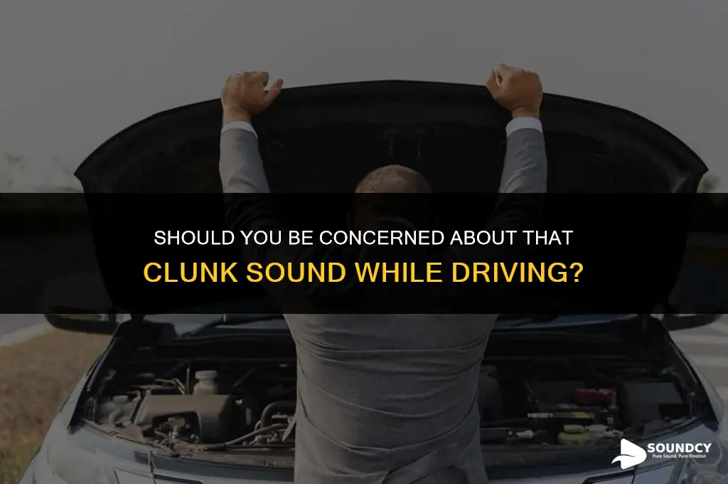 is it bad to drive with a clunk sound