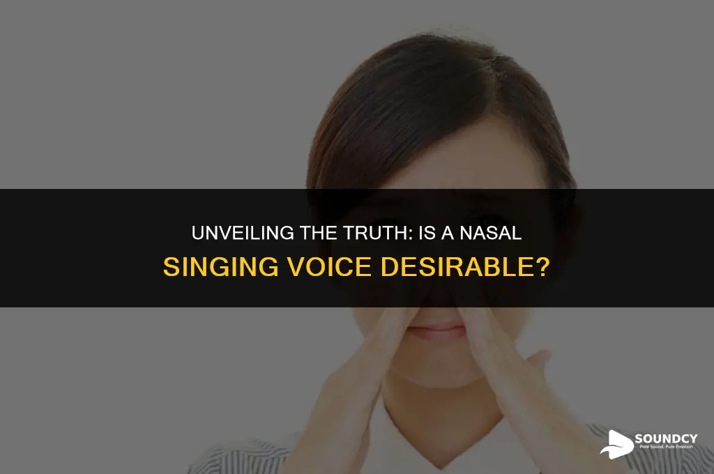 is it bad to sound nasally when you sing