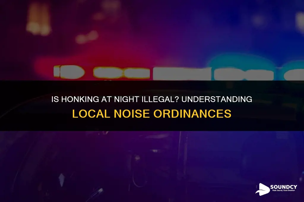is it illegal to sound your horn at night