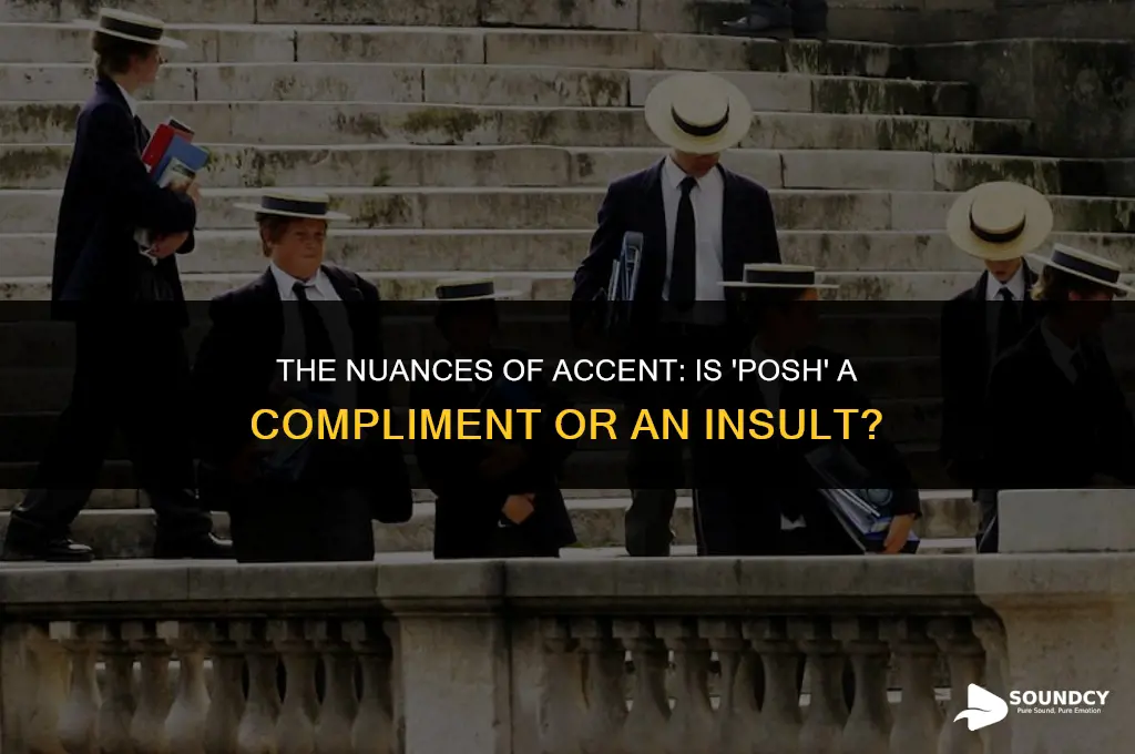 is it insulting to tell someone they sound posh