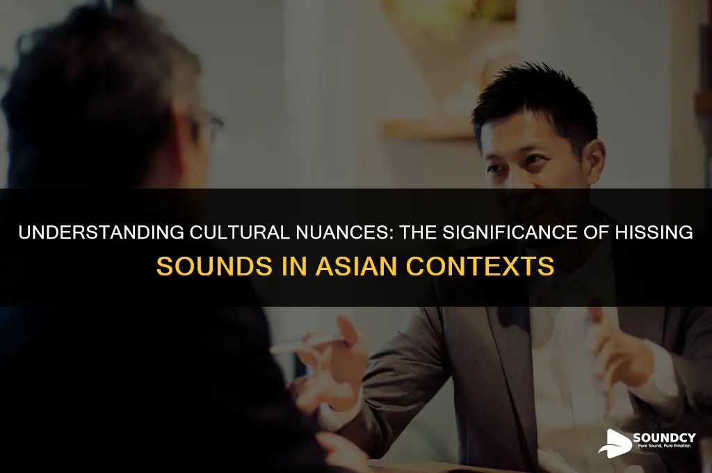 is making a hissing sound in asian cultures insulting