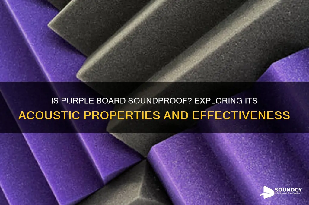 is purple board sound proof