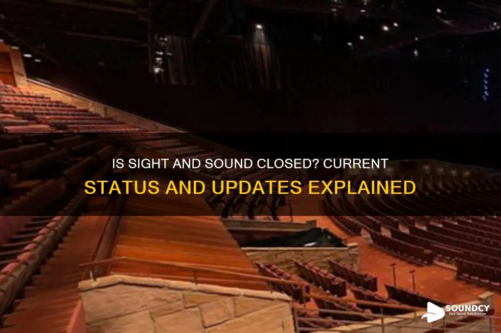 is sight and sound closed