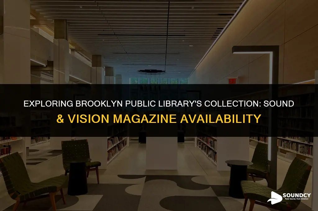 is sound & vision magazine available through brooklyn public library