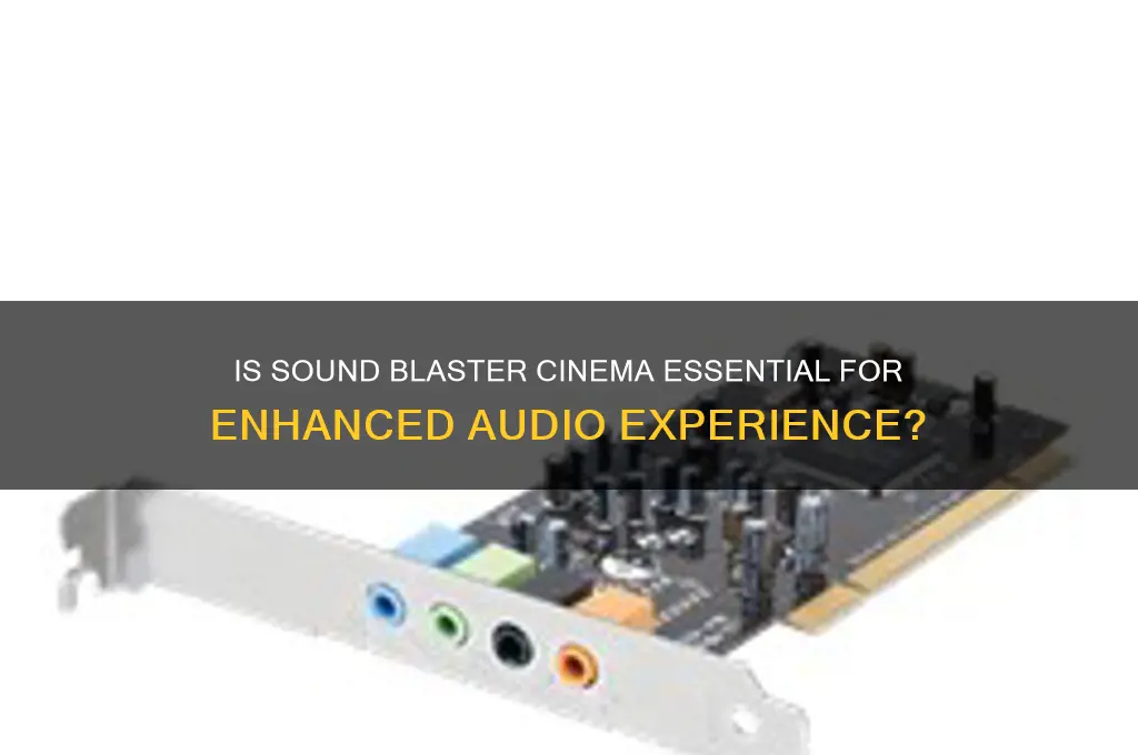 is sound blaster cinema necessary
