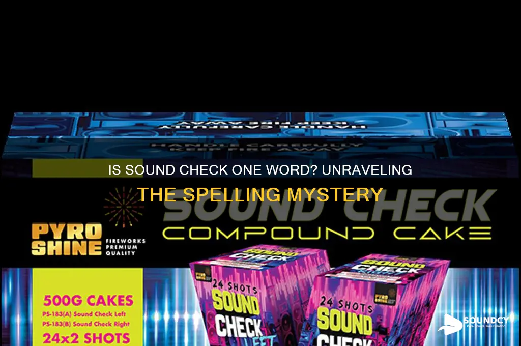 is sound check one word