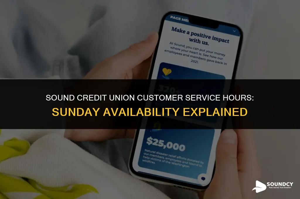 is sound credit union customer service open on sunday
