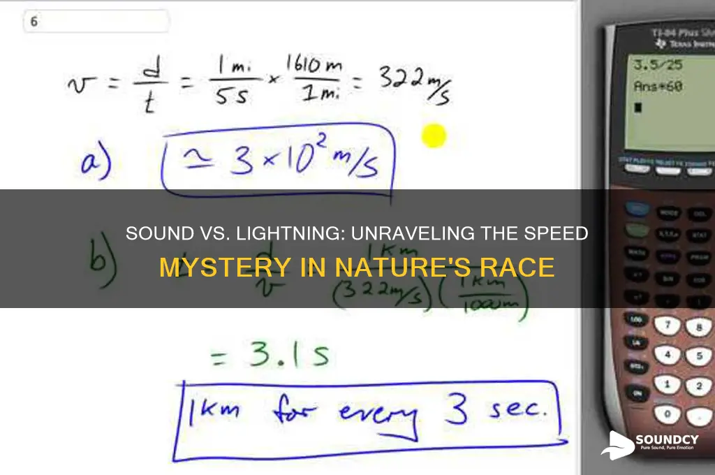 is sound faster than lightning
