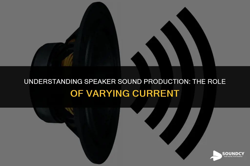is sound produced in a speaker by varying current