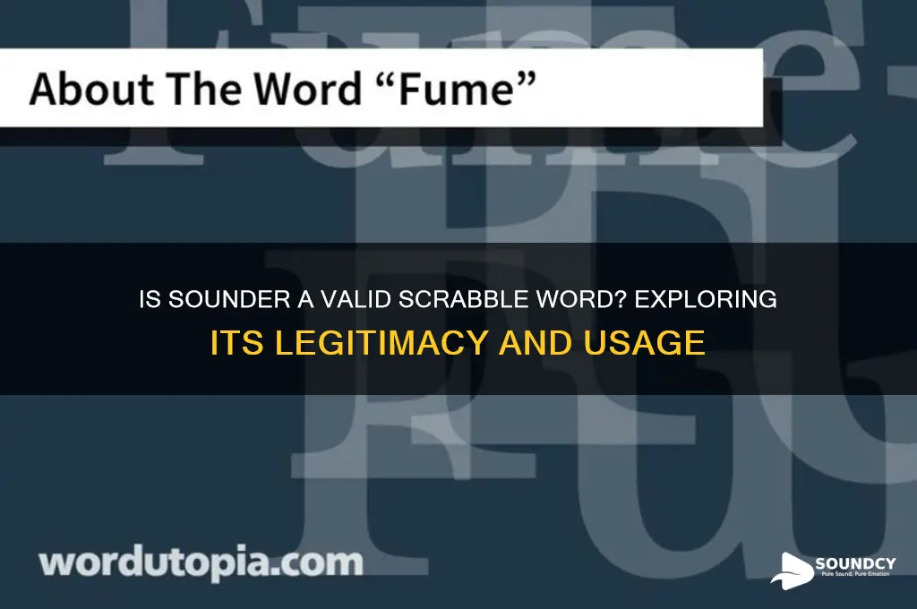 is sounder a scrabble word