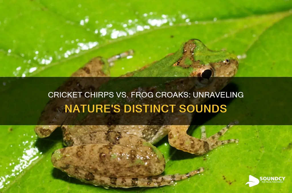 is the crickets sound frogs