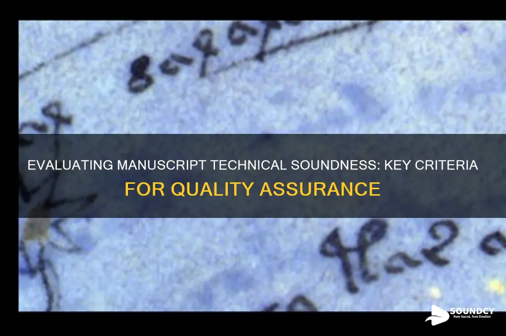 is the manuscript technically sound