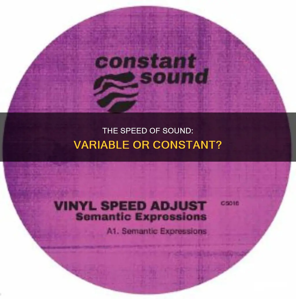 is the speed of sound constant