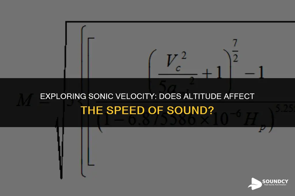 is the speed of sound faster at higher altitudes