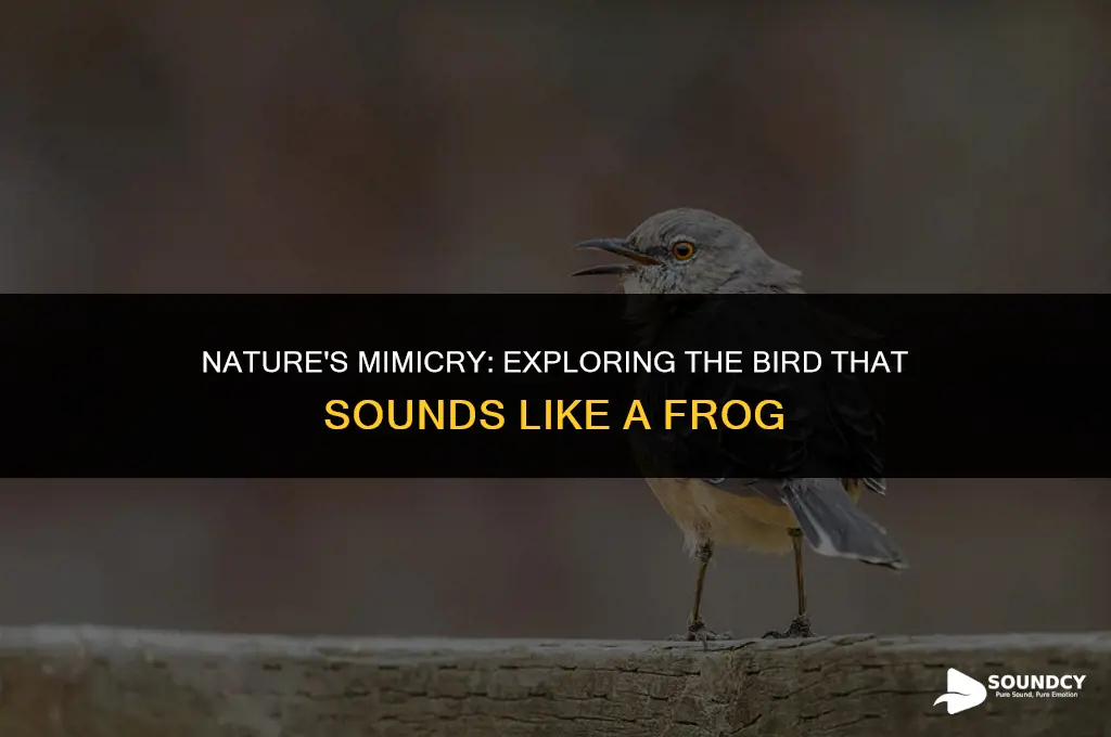 is there a bird that sounds like a frog