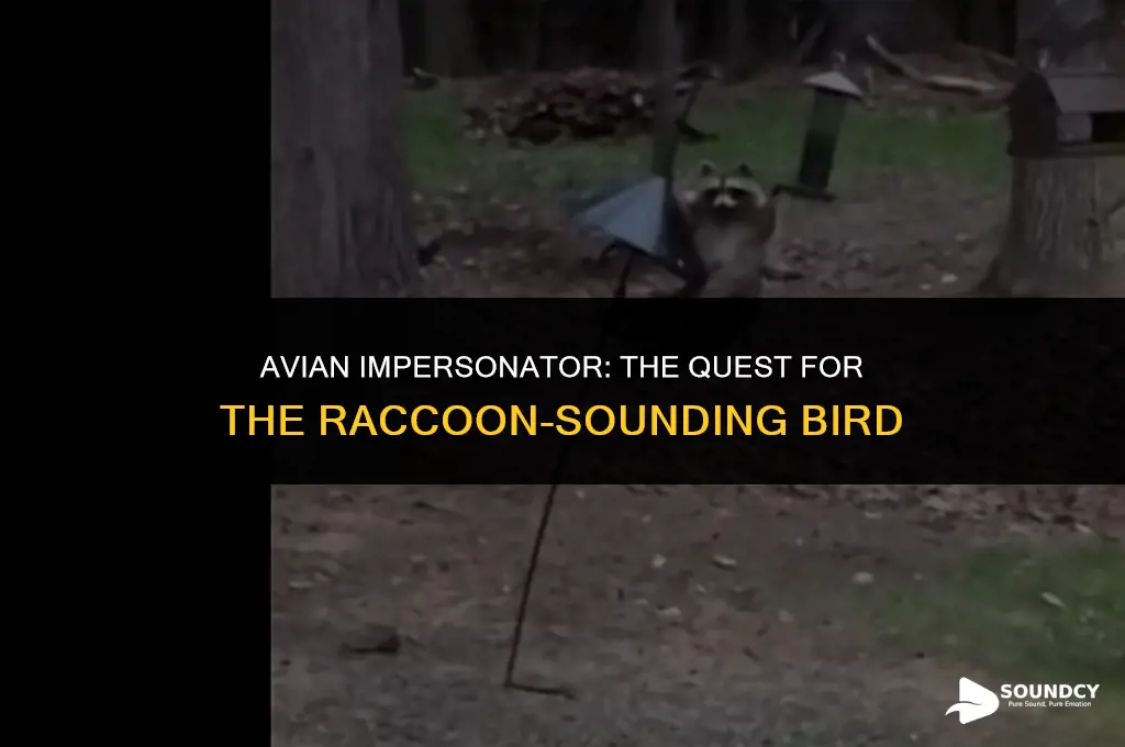 is there a bird that sounds like a raccoon