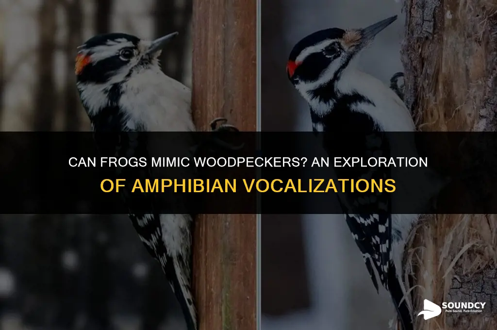 is there a frog that sounds like a woodpecker